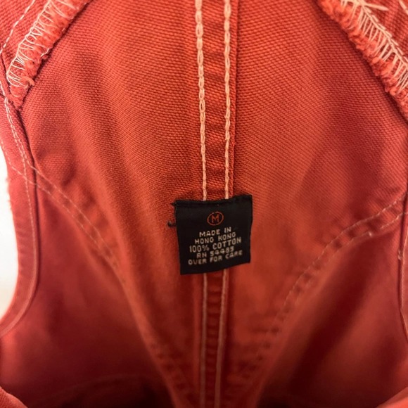 Dungaree Red Overalls denim jumpsuit Size Medium - Picture 3 of 6